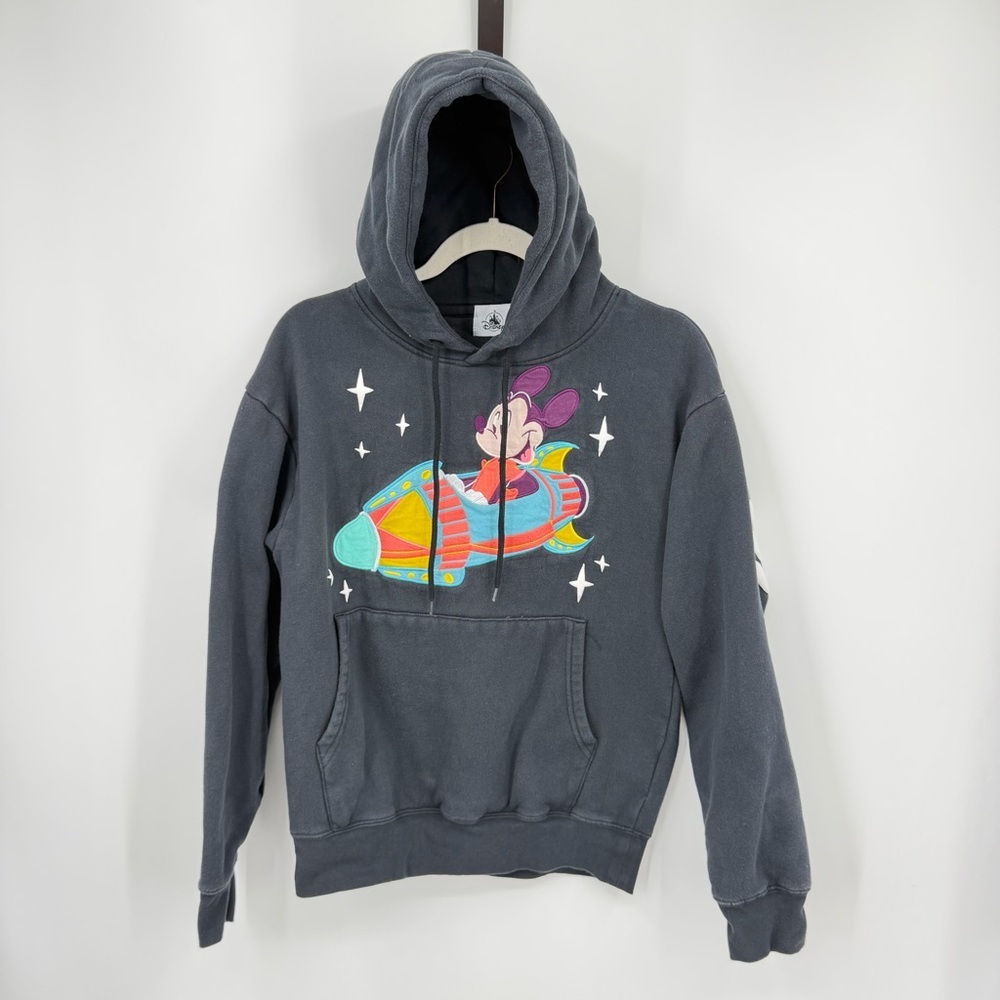 Disney Parks‎ -MICKEY MOUSE- Astro Orbiter-DISNEYLAND-Embroidered Hoodie XS